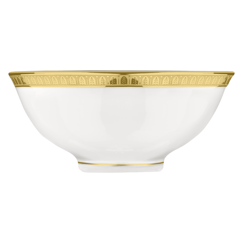 Porcelain Chinese Soup Bowl Gold finish Malmaison